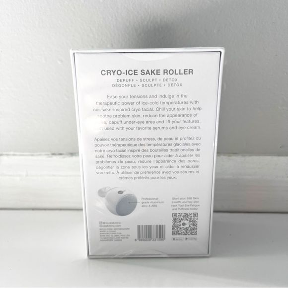 SkinInc Sculpting & Depuffing CRYO-ICE SAKE ROLLER Pink to White - Sealed & New - Picture 3 of 5